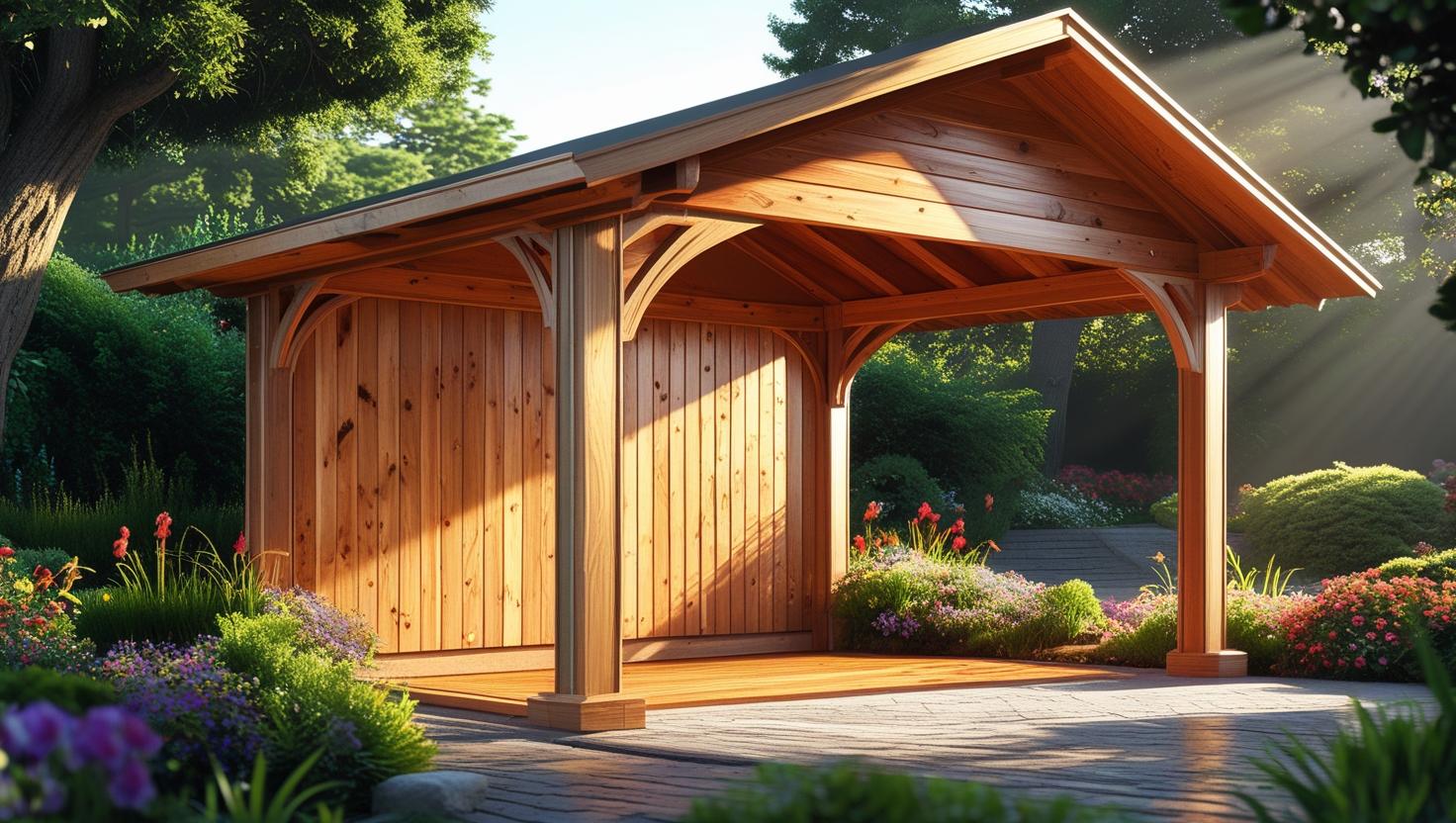 Classic Wood Carport Design Wooden Carport in Florida