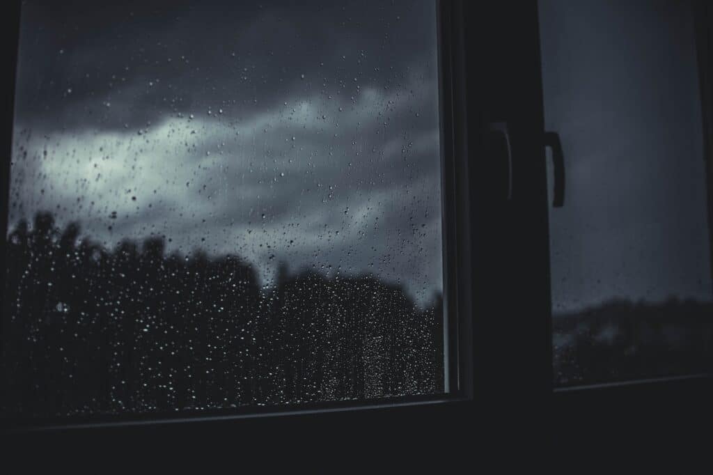 raindrops on glass windows